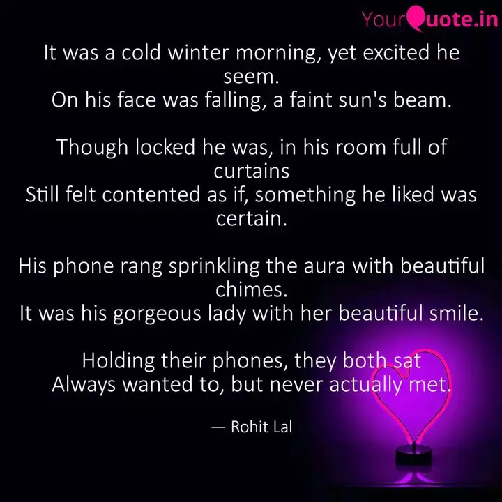 Rohit Lal Quotes - Separate souls - A beautful rendition of two distant souls who never met.